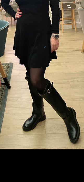 Ботуши Н&M в жокейски стил, кожани