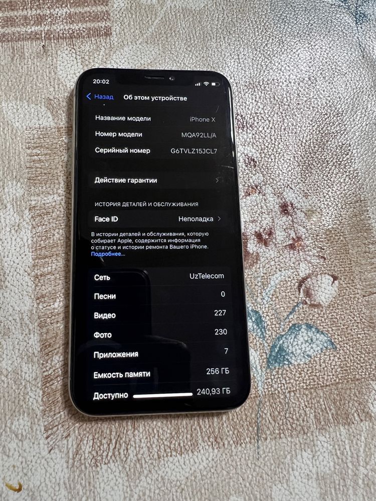 iPhone x 256gb srochna sotiladi