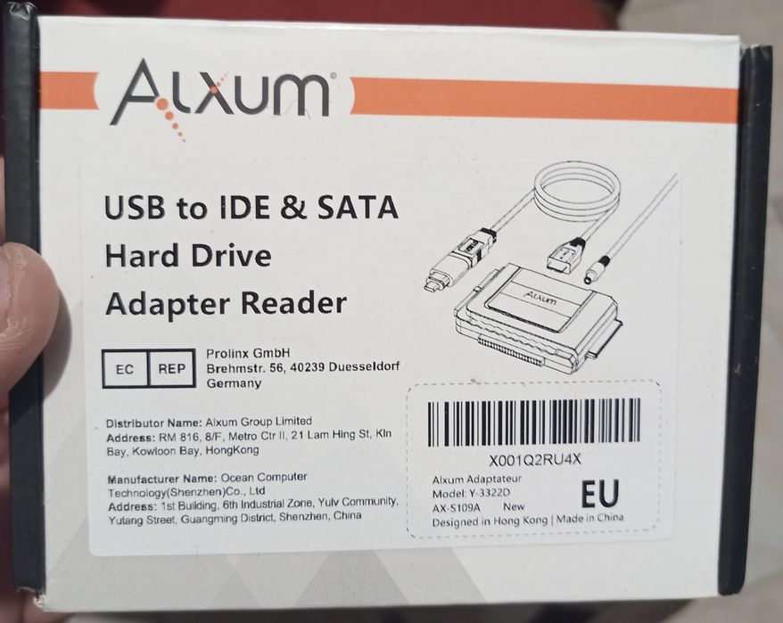 Adaptor hard disk Alxum SATA IDE la USB 3.0 cu alimentare, adaptor IDE