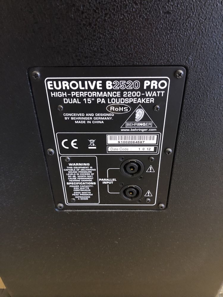Boxe Behringer B2520 PRO