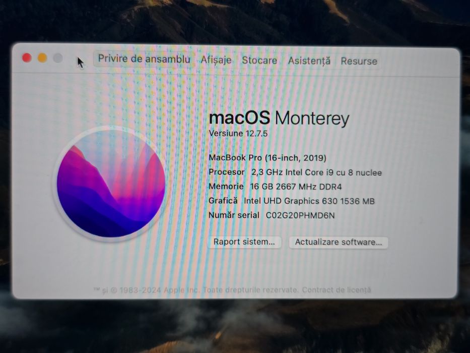 Macbook pro i9 2019 16", 16gb ram, 1TB ssd AMD Radeon 5500 8gb