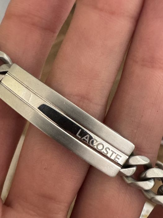 Сребърна гривна Lacoste