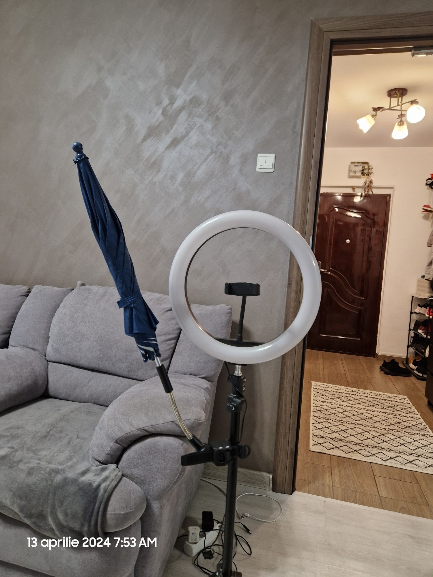 Lampa circulara Ring Light si umbrelă pentru fotografii, LED SMD