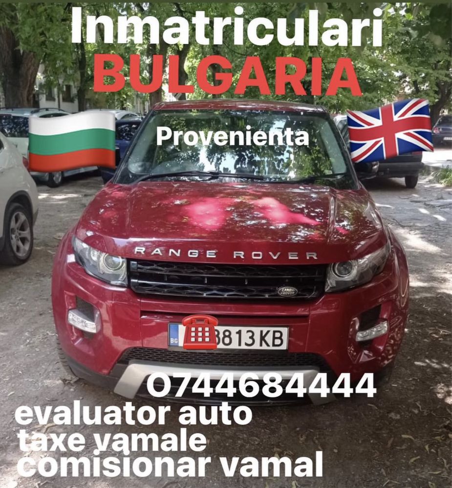 Inmatriculari Asigurari BULGARIA - masini Anglia