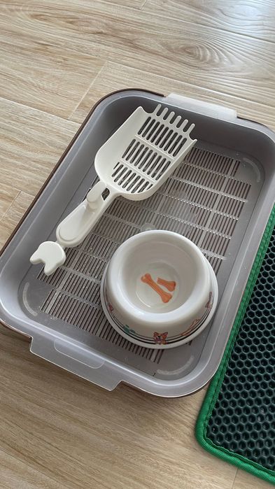 Комплект лоток и миска для кошек