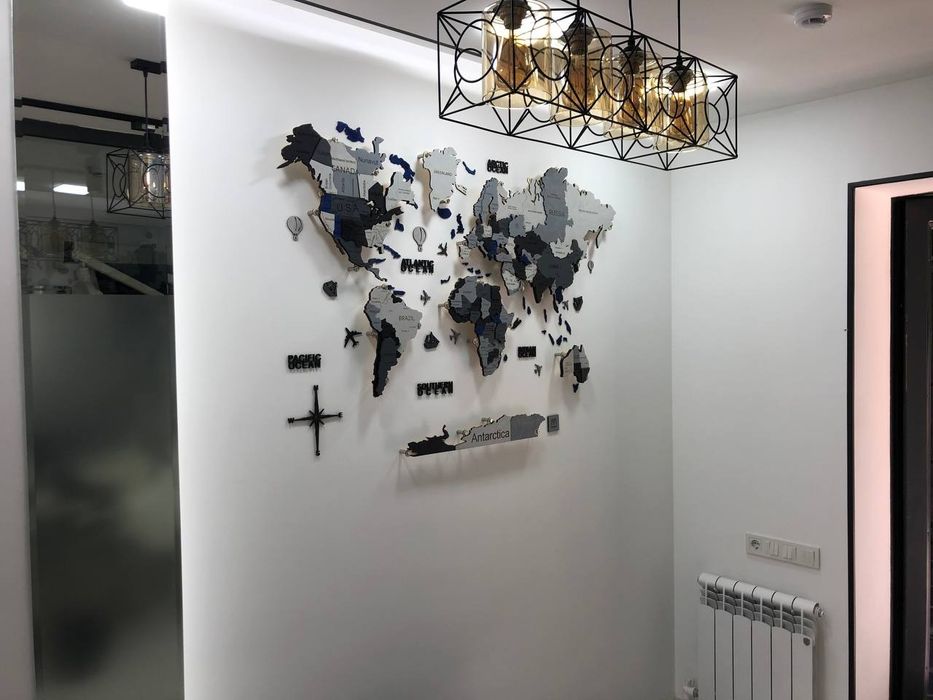 Интерьерная карта мира