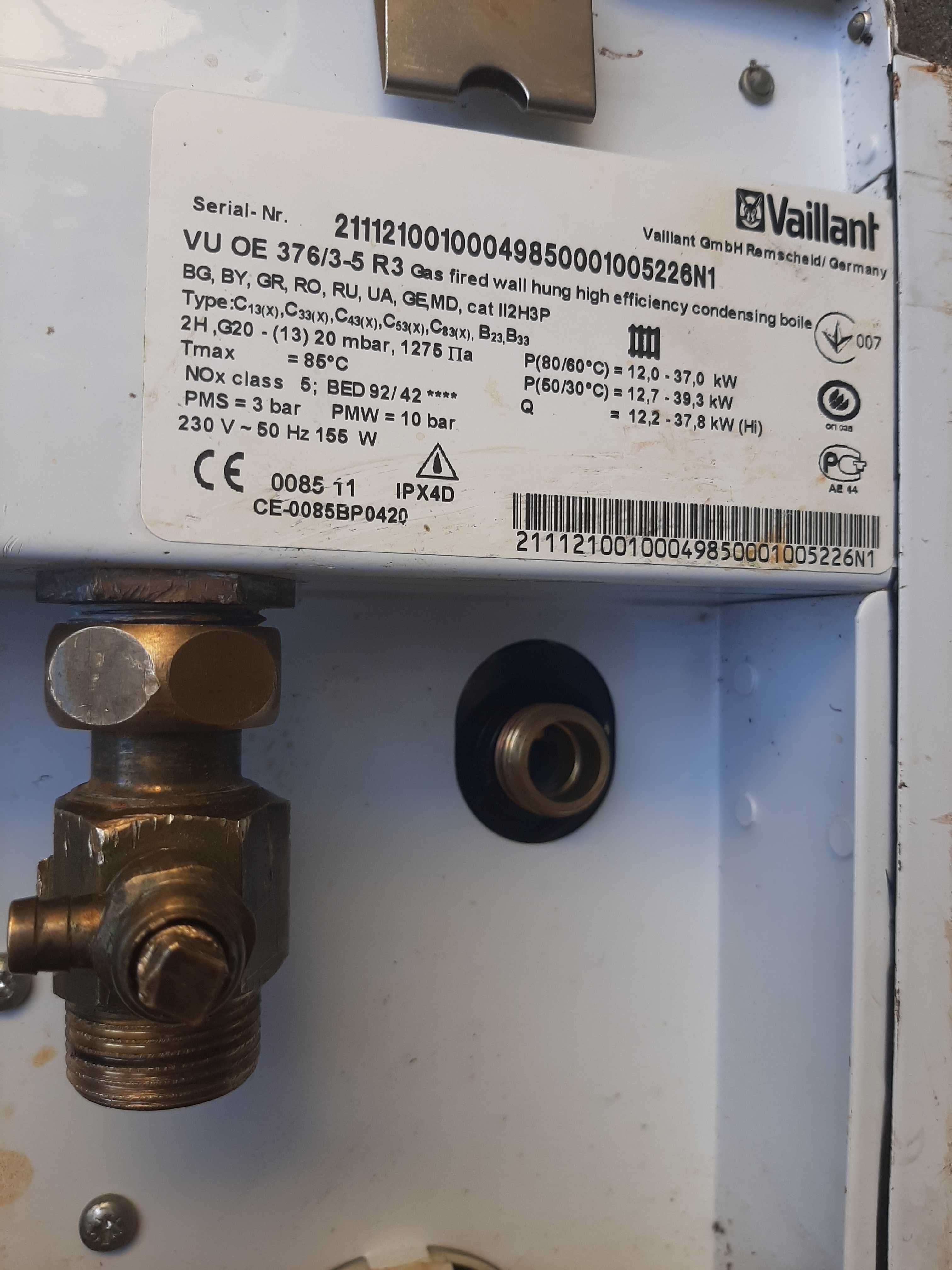 Centrala termica Vaillant Ecotec Plus 37 kw-VU OE 376/3-5 R3
