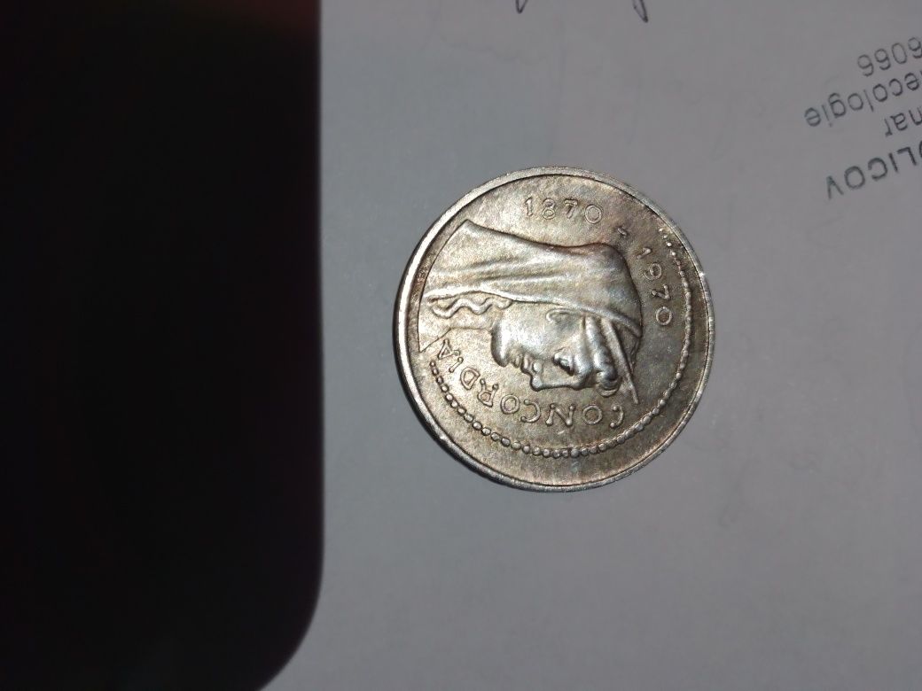 Vind moneda de1000 lire italiană,de argint, din anul 1870-1970