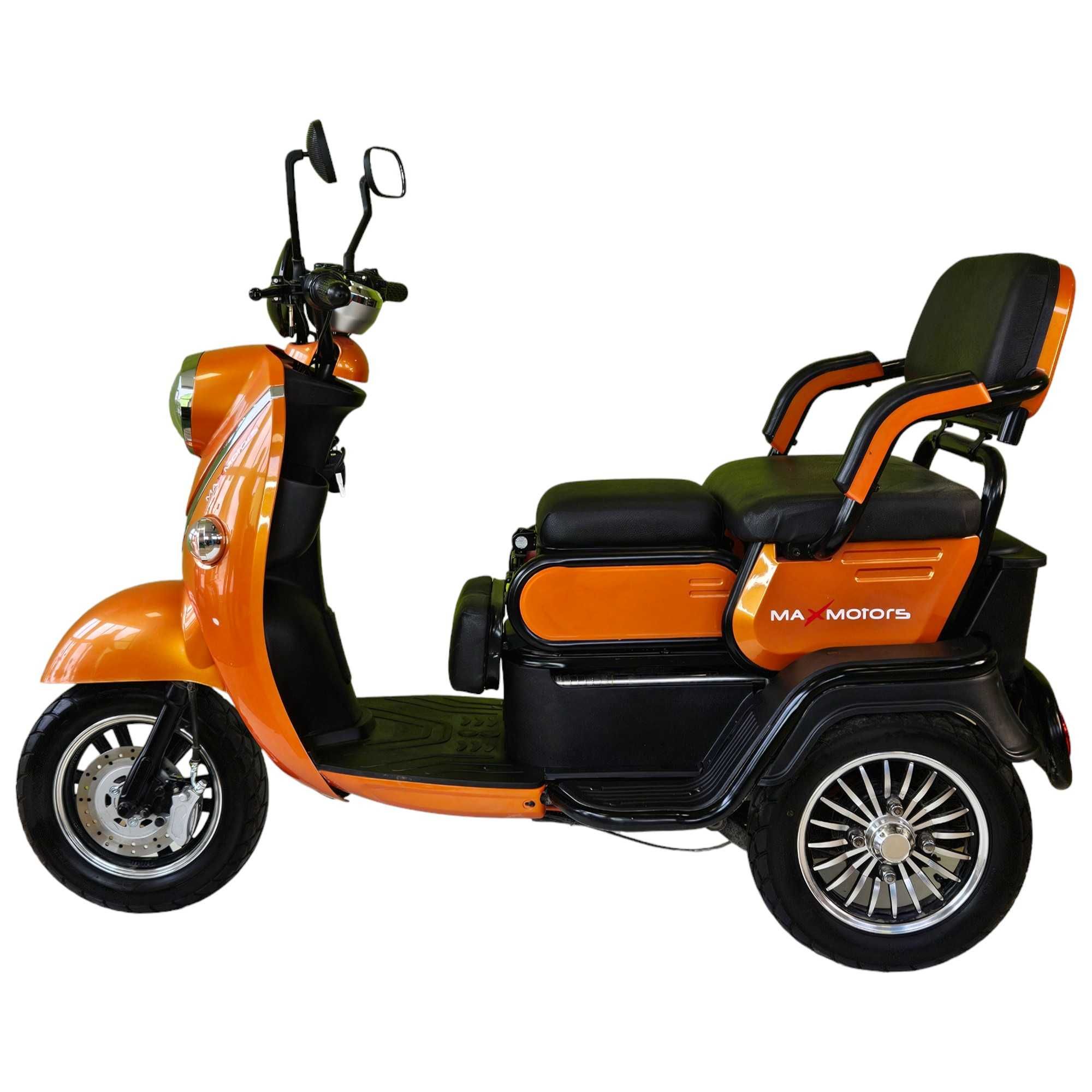 Електрическа Триместна Триколка X2 - 1500W Orange Nova Motors