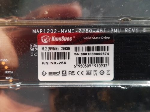 SSD KINGSPEC Nvme PCIE 3.0 la laptop , 512GB  M.2 cu garantie