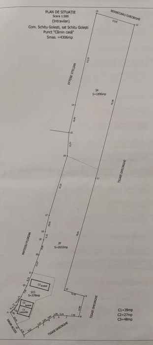 De vânzare teren intravilan cu construcții, Schitu Golești, jud. Argeș