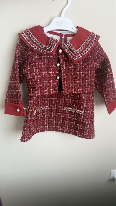 Бебешка рокля с болеро за коледа