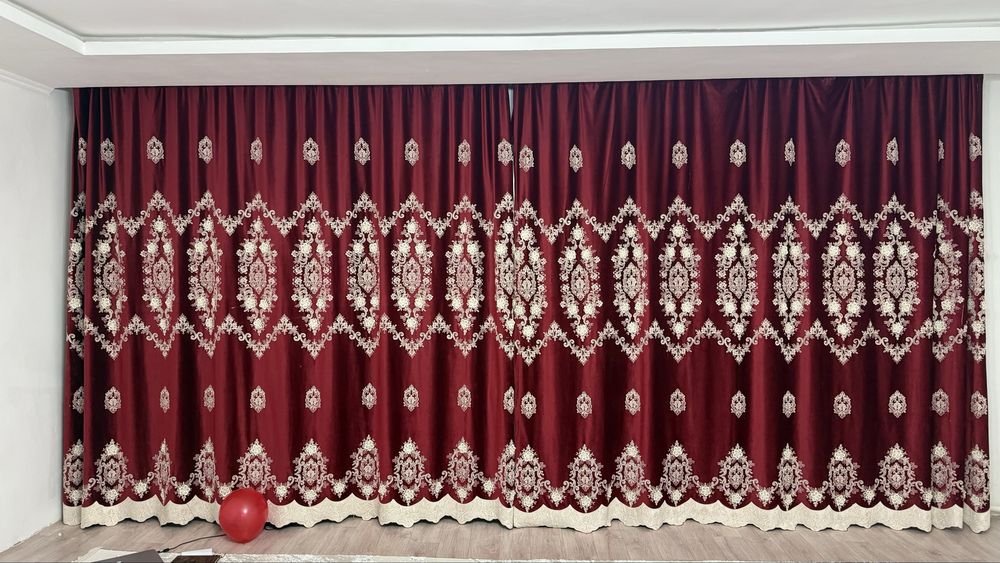 Шторы с 3Д цветочками