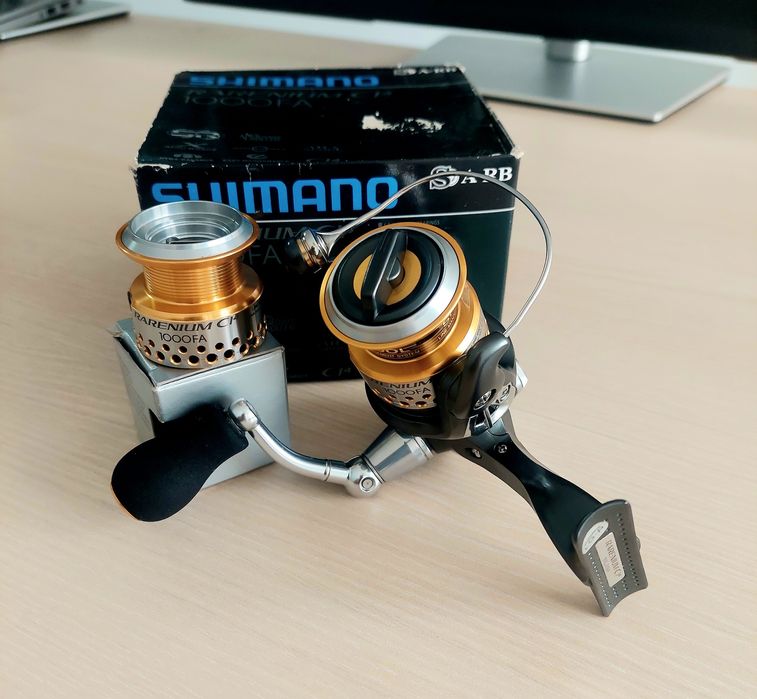 Mulineta ultralight Shimano Rarenium 1000FA, pastrav, biban