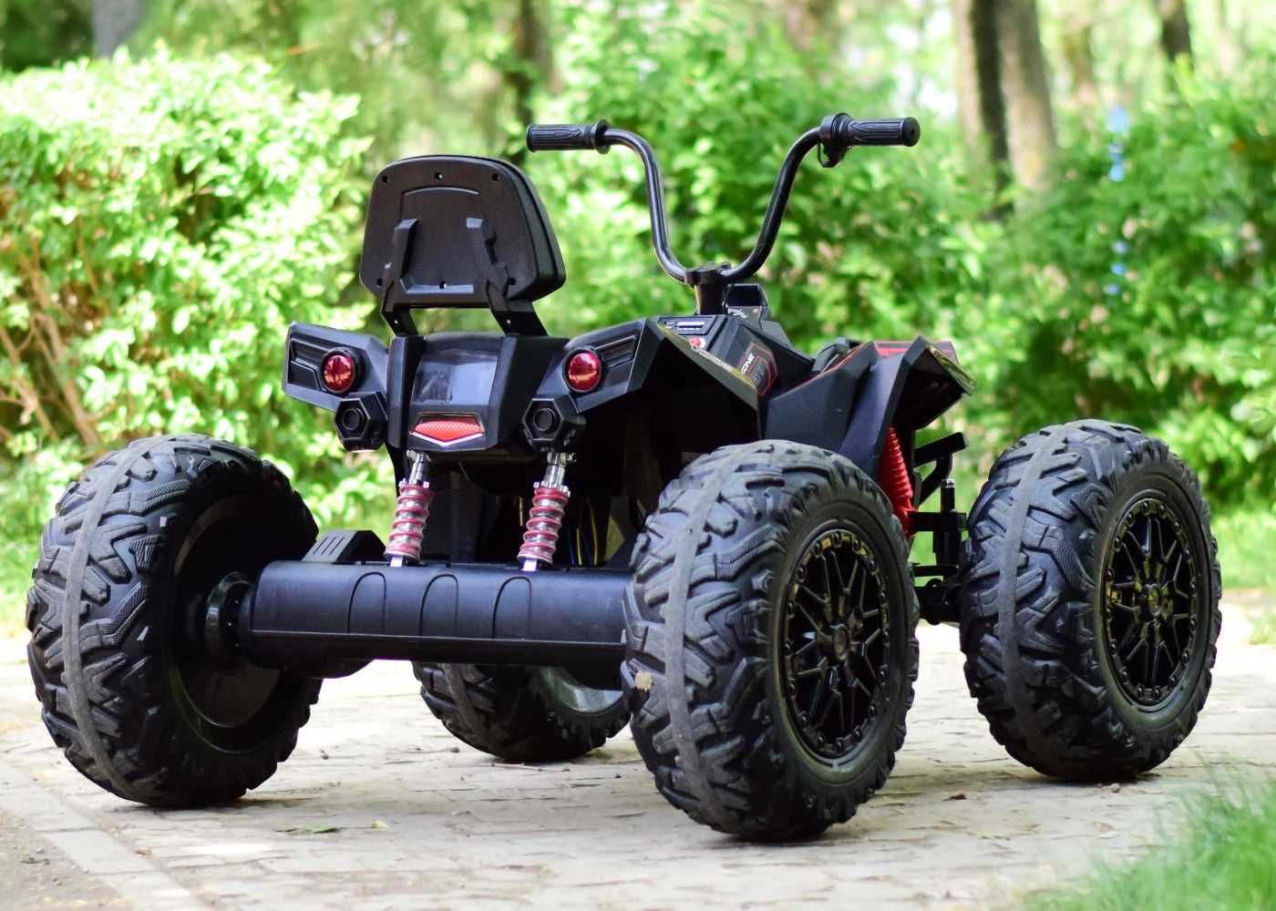ATV electric copii 5-12 ani Monster Quad 400W 4x4 24V Roti Moi #Negru