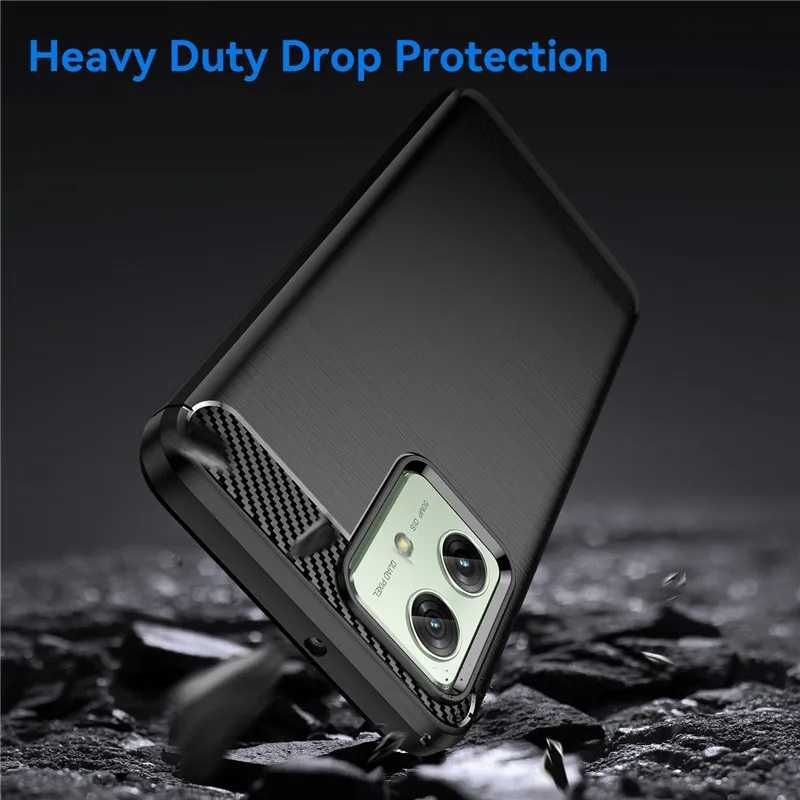 Motorola G54 G04 G14 G24 G34 G84- Удароустойчив Кейс Гръб CARBON
