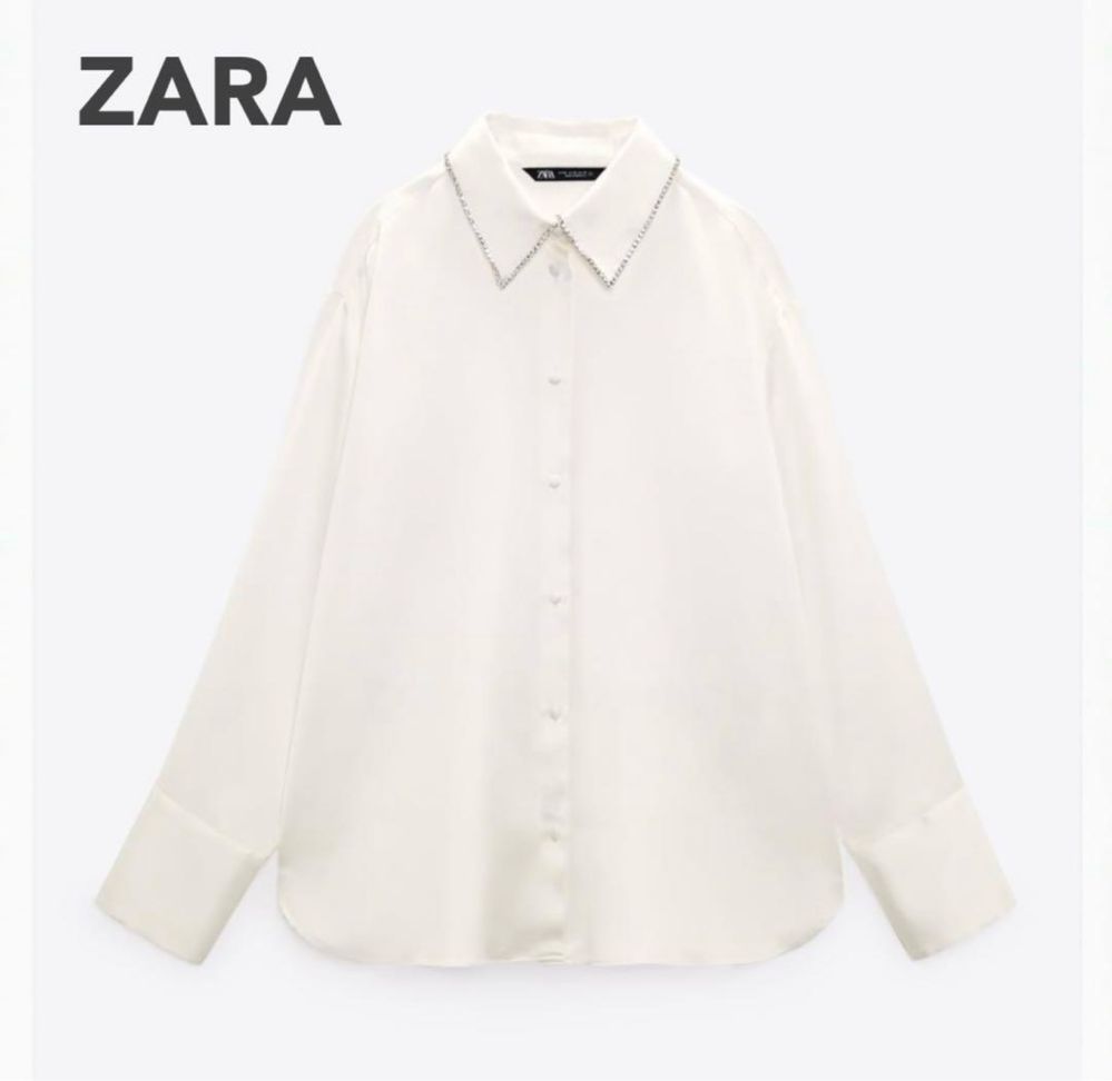 Дамска сатенирана риза Zara xs