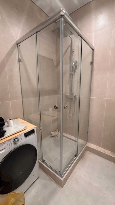 Душевая Перегородка из Стекла — Прозрачная, Универсальная