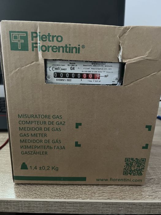 Contor gaz tip G4, debit maxim 6 mc