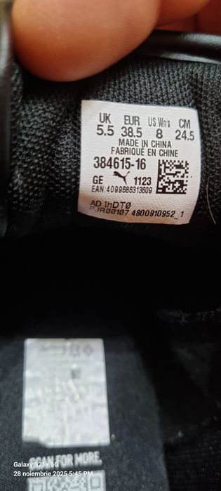 Adidasi piele Puma 38,5 dama