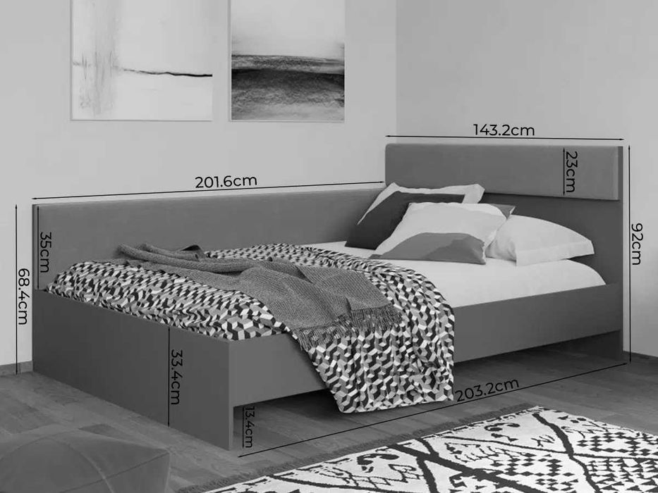 Set Dormitor Colt Lucio C6 Gri / Lemn