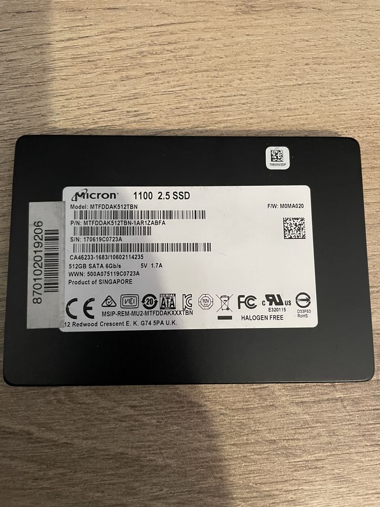 ssd 512,256gb и m2 512,240gb