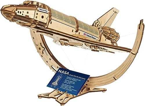 Нов Легендарен Космически Шатъл като 3D Дървен Пъзел UGears NASA Space