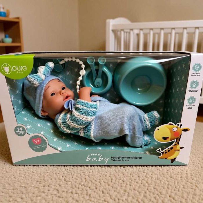 Реалистично бебе с аксесоари - 39см