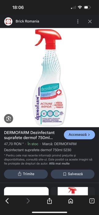 Dermofarm Dezifectant Suprafețe