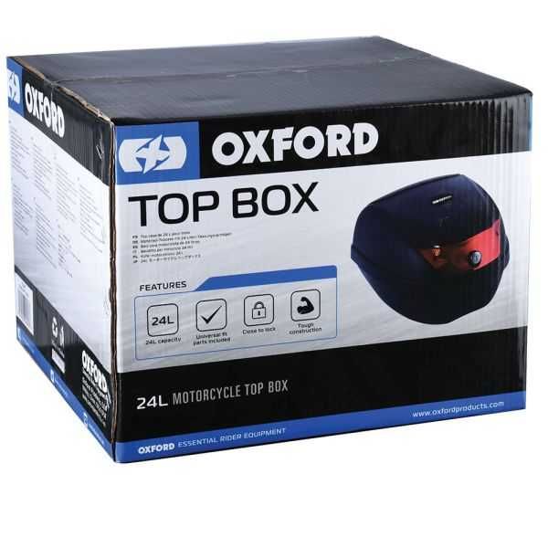 Заден багажник за мотоциклет Oxford, черен, 30L