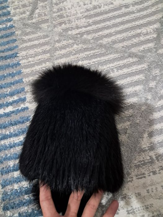 Норка,шапкы.черн