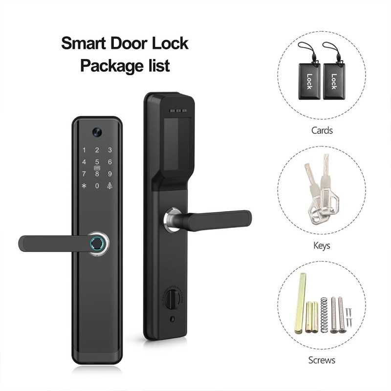 Tuya Smart WiFi биометрична ключалка с дисплей и камера