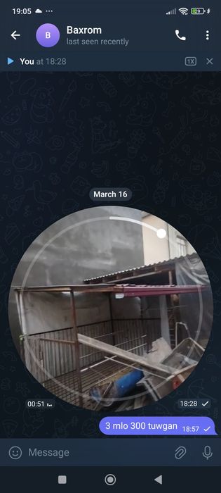 Qoyxona sotladi koʻchma 3x2