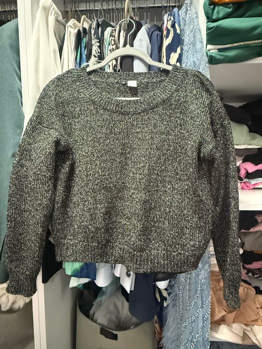 Bluză mărimea S negru cu argintiu