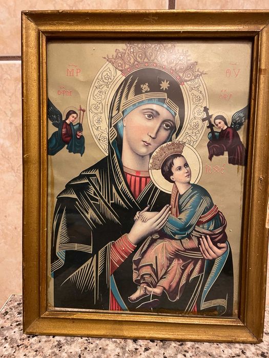 icoana veche deosebita dimensiuni latime 22 cm inaltime 29 cm icona