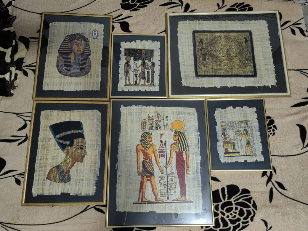 Tablouri egiptene  Nefertiti Tutankhamon Sfinxul