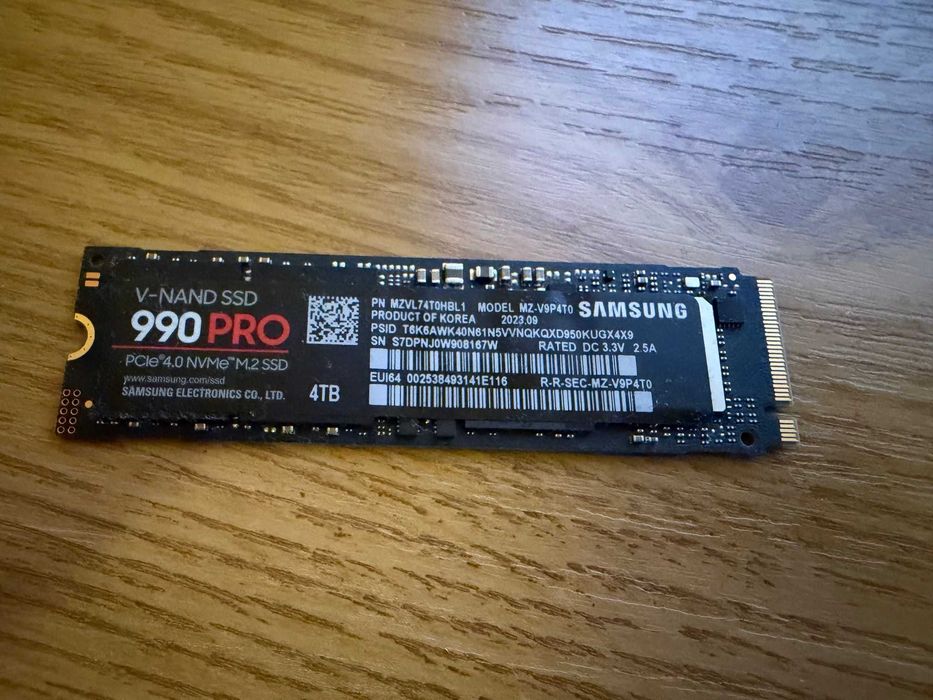 SSD Samsung 990 PRO 4TB PCI Express 4.0 x4 M.2 2280