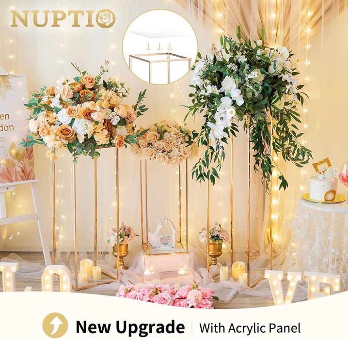 Suporturi Aurii pentru Aranjamente de Nunta, NOU, Factura