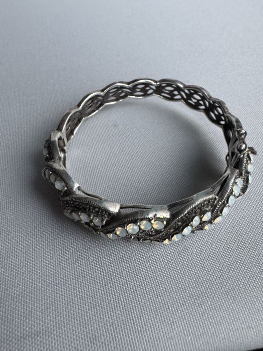 Bratara din argint, marcasite si opalit