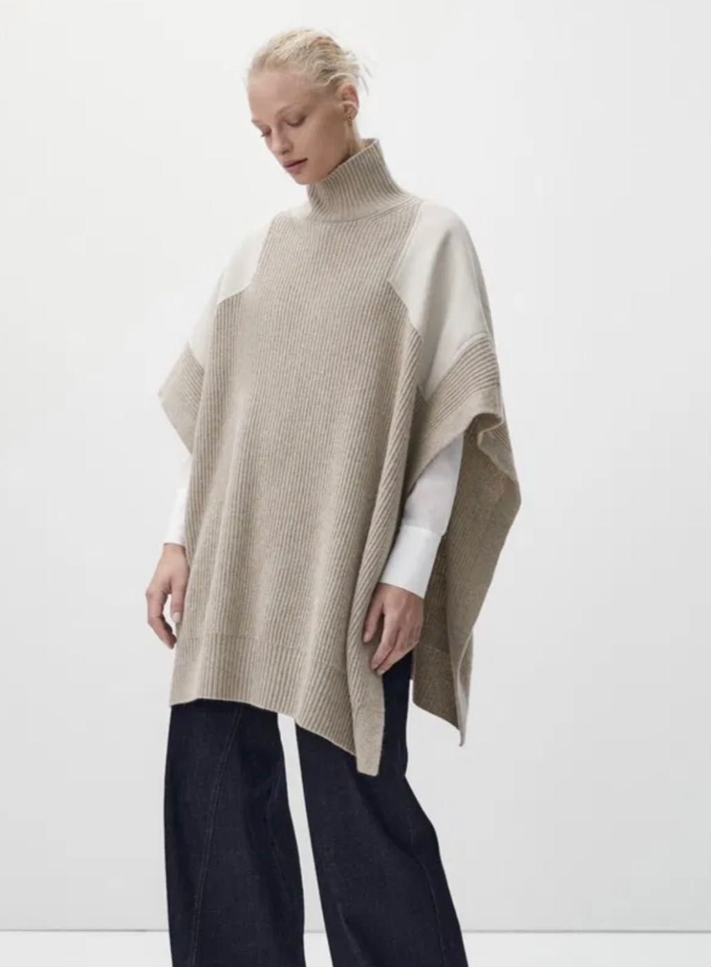 Poncho/capa Massimo Dutti, nouă cu etichetă, lana