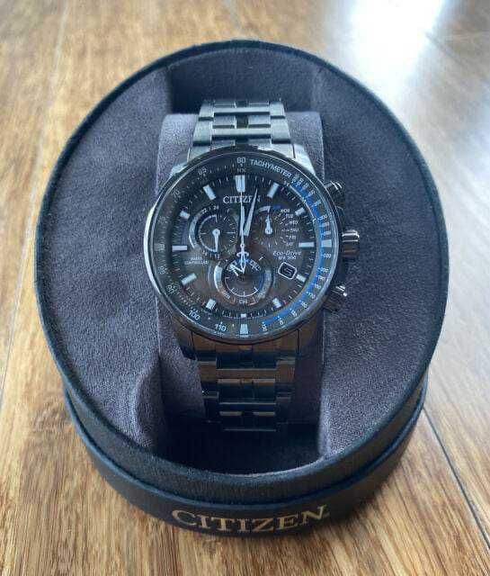 Citizen AT4127-52H Eco-Drive Sapphire Solar Chronograph Granite-ion