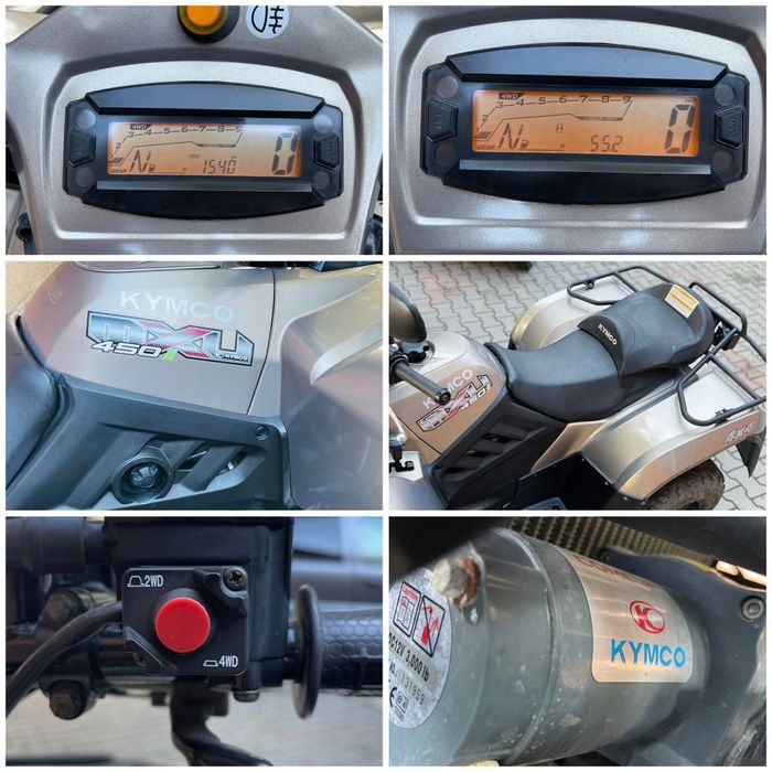 Atv Kymco MXU 450cc EFI 4x4  LONG / 1540km/ Recent adus - Stare NOUĂ !
