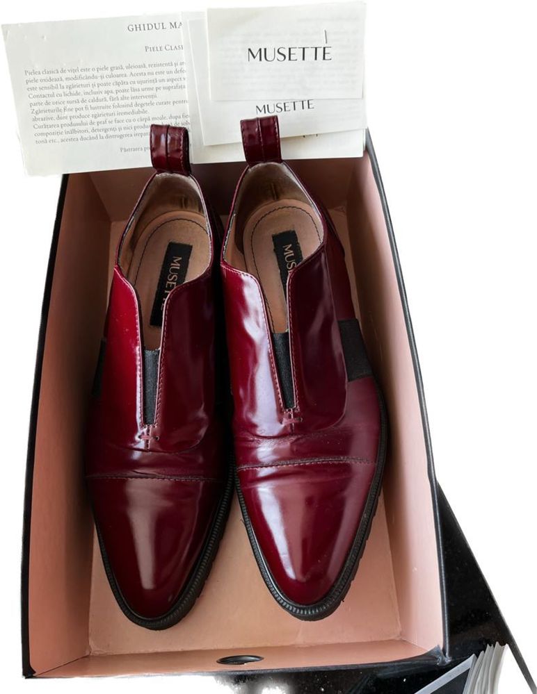 Pantofi Musette Bordo masura 36