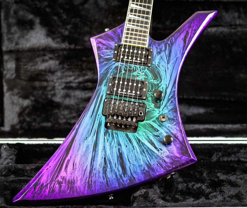 Электрокитара Jackson Stars Kelly KE-J2 Eerie Dess Swirl (Япония 2001)