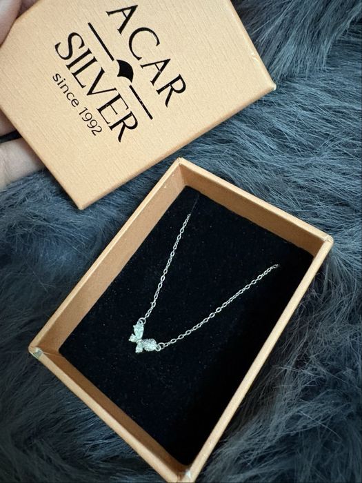 Сребърно колие ново