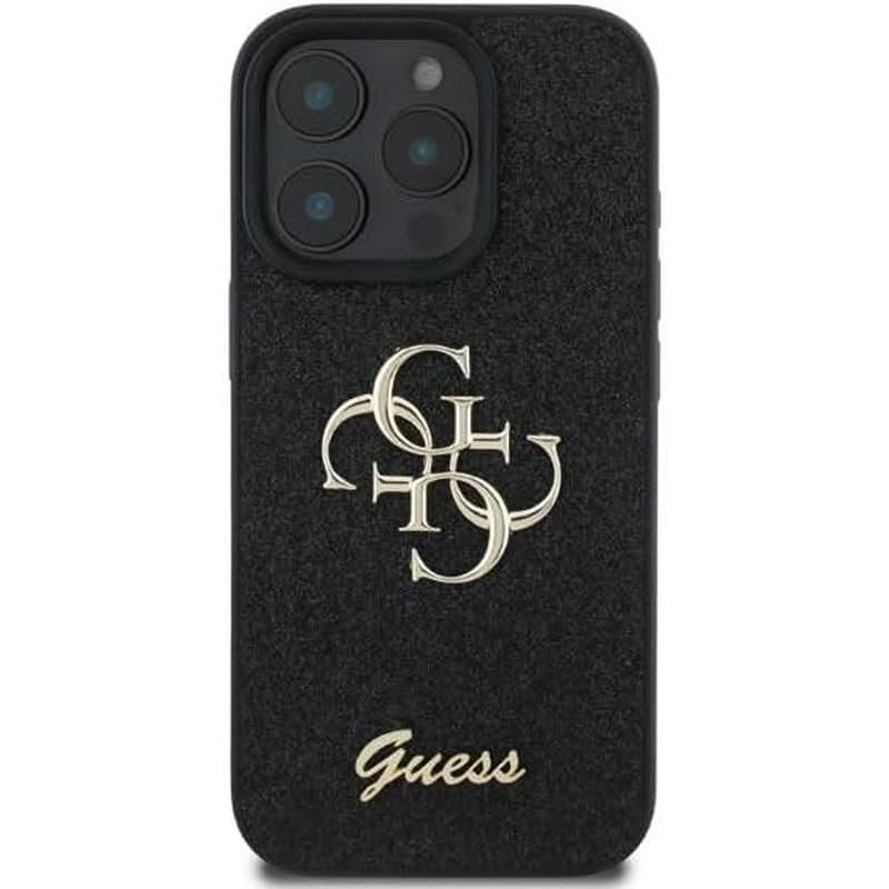 Guess glitter fixed big 4g – iphone 16 pro max – черен