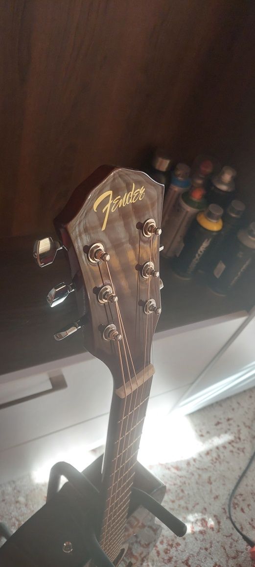 Акустична китара Fender FA-125 SB (bone nut) + чанта, стойка и струни