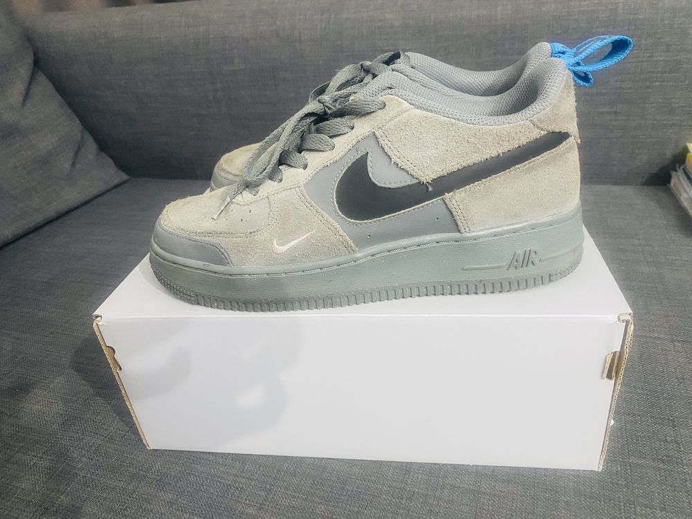 Adidasi NIKE Air Force 1 din piele intoarsa