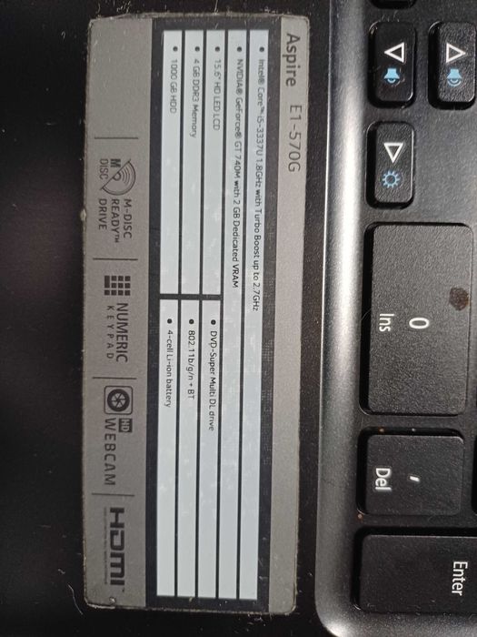 Перфектен, Aser Aspire, E1-570G,  intel core i5, перфектен.