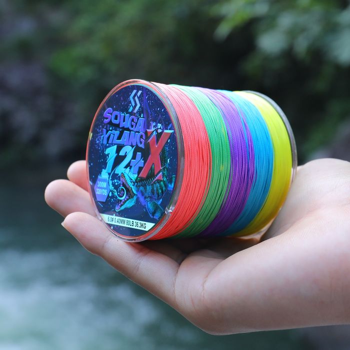 12 нишки / плетено влакно / 300 м / спининг/  мултиколор / 0.16 мм
